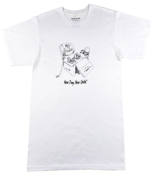 New Day New Smile Men's Sports Fanatic White T-Shirt | available at NewDayNewSmile.com