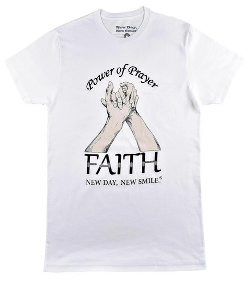 New Day New Smile Power Of Prayer - Faith Inspirational Men's T-Shirt available at NewDayNewSmile.com