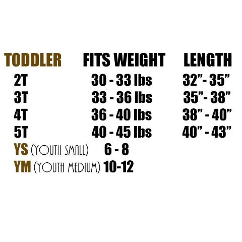 toddler's size chart