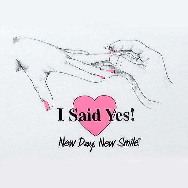 New Day New Smile "I Said Yes" Engagement or Honeymoon Women's Tee available at NewDayNewSmile.com